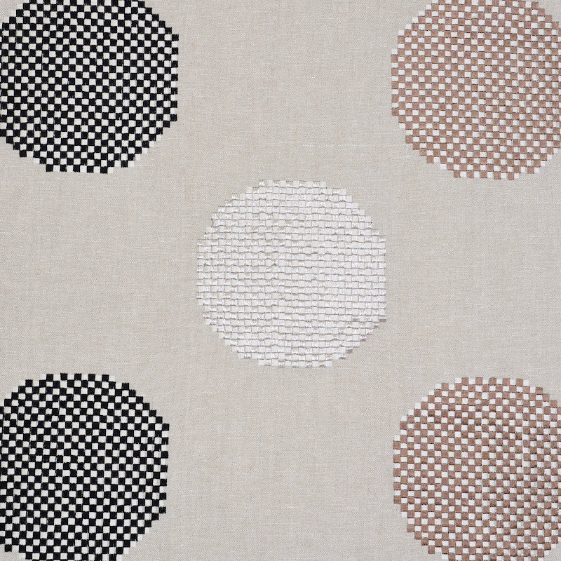 Hansen Embroidery Neutral 78940 by Schumacher Designer Fabric SCANDINAVIAN MODERN LINEN 100% INDIA </p><p>Repeat: Horizontal: 51" (130CM) and Vertical: 15 3/8" (39CM) 51 - Swanky Fabrics -