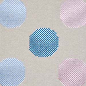Schumacher Fabric Hansen Embroidery Blue & Lilac 78941
