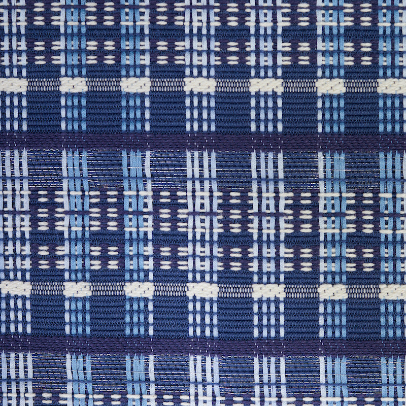 Zealand Check Denim 79070 by Schumacher Fabric Schumacher Fabric Zealand Check Denim 79070Fabric COTTON 97% INDIA </p><p>Repeat: H: HORZ. 13 5/8" (35CM) , V: VERT. 1 1/2" (4CM) 54 - Fabric Carolina -