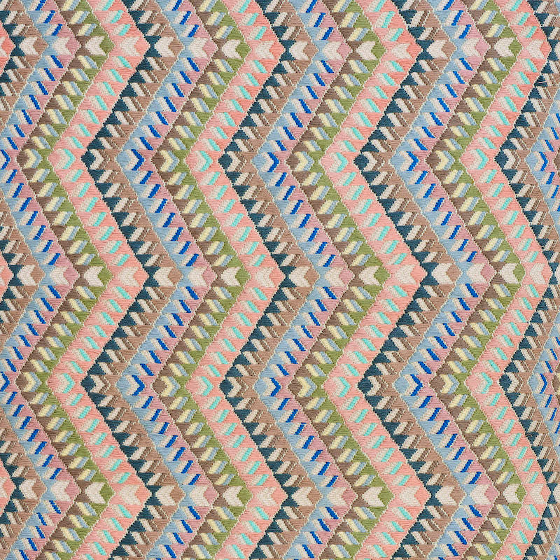 Amates Hand Woven Brocade Chalked 79221 by Schumacher Designer Fabric A RUM FELLOW BROCADES COTTON 100% GUATEMALA </p><p>Repeat: Horizontal: 4" (10CM) and Vertical: 7 1/2" (19CM) 19 - Swanky Fabrics -