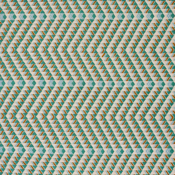 Amates Hand Woven Brocade Duck Egg 79224 by Schumacher Designer Fabric A RUM FELLOW BROCADES See Sample GUATEMALA LIGHT DURABILITY </p><p>Repeat: Horizontal: 1" (3CM) and Vertical: 7 1/2" (19CM) 19" (48CM) - Swanky Fabrics -