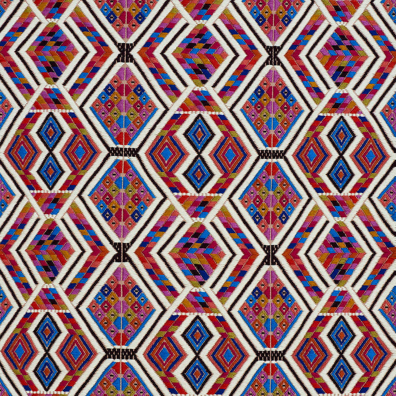 Chahal Hand Woven Brocade Carnival 79230 by Schumacher Fabric Schumacher Fabric Chahal Hand Woven Brocade Carnival 79230Fabric COTTON 100% GUATEMALA </p><p>Repeat: H: HORZ. 7" (18CM), V: VERT. 8 1/4" (21CM) 19 - Fabric Carolina -
