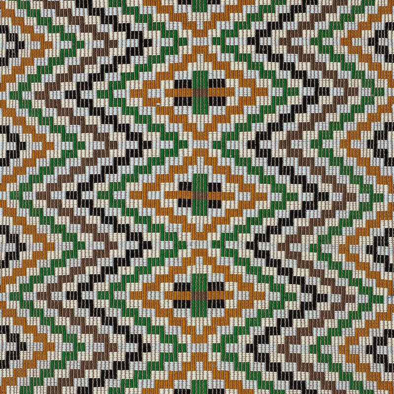 Izapa Hand Woven Brocade Jewel 79251 by Schumacher Designer Fabric A RUM FELLOW BROCADES COTTON 100% GUATEMALA </p><p>Repeat: Horizontal: 19" (48CM) and Vertical: 4 3/4" (12CM) 19 - Swanky Fabrics -