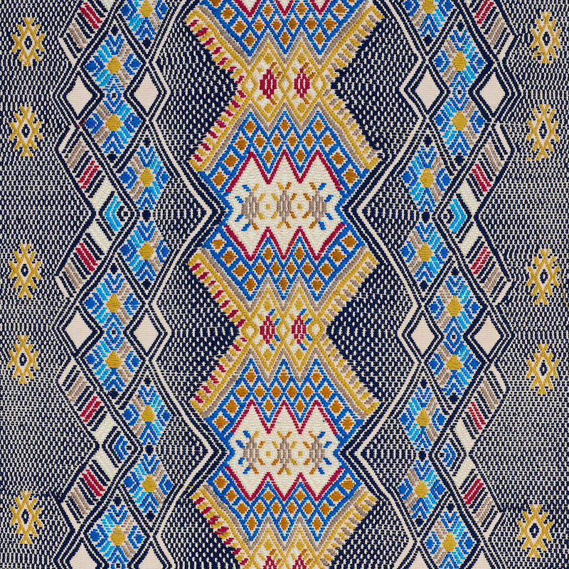 Kaya Hand Woven Brocade Blue 79260 by Schumacher Fabric Schumacher Fabric Kaya Hand Woven Brocade Blue 79260Fabric COTTON 100% GUATEMALA </p><p>Repeat: H: HORZ. 19" (48CM), V: VERT. 7" (18CM) 19 - Fabric Carolina -