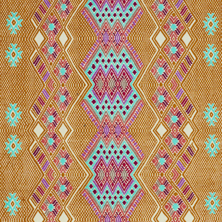 Kaya Hand Woven Brocade Mostaza 79261 by Schumacher Designer Fabric A RUM FELLOW BROCADES COTTON 100% GUATEMALA </p><p>Repeat: Horizontal: 19" (48CM) and Vertical: 7" (18CM) 19 - Swanky Fabrics -