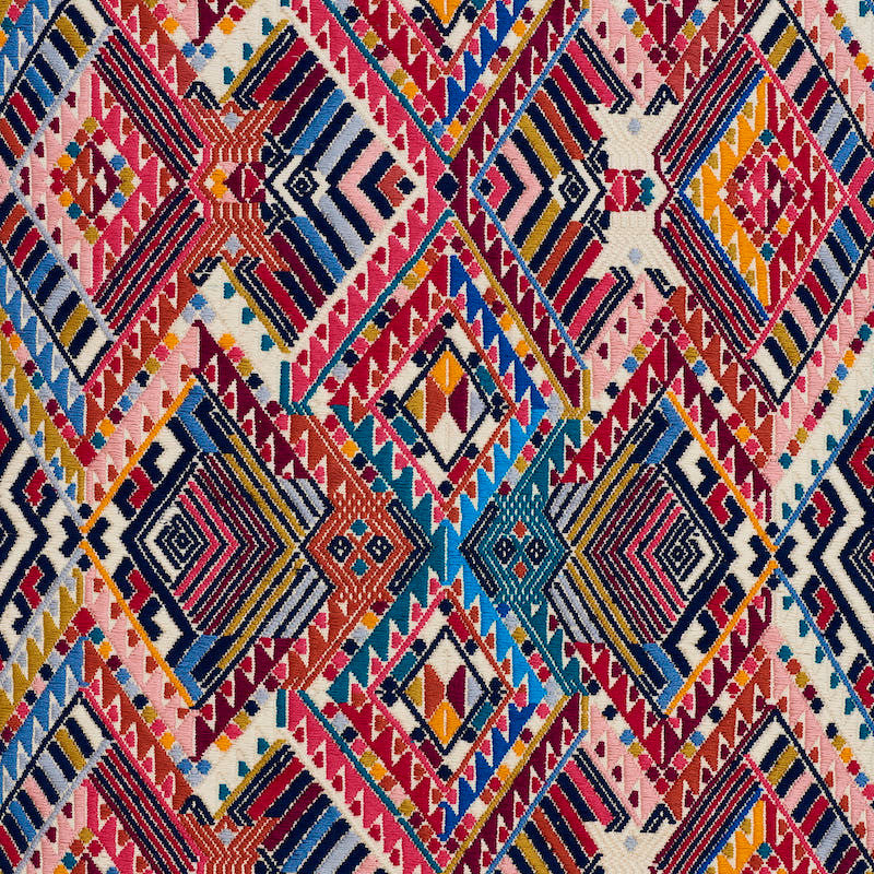 Nica Hand Woven Brocade Rosa 79280 by Schumacher Designer Fabric A RUM FELLOW BROCADES COTTON 100% GUATEMALA </p><p>Repeat: Horizontal: 19" (48CM) and Vertical: 16" (41CM) 19 - Swanky Fabrics -
