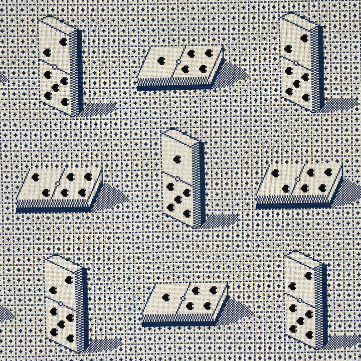 Domino Epingle Blue 79321 by Schumacher Fabric Schumacher Fabric Domino Epingle Blue 79321Fabric COTTON 89% BELGIUM </p><p>Repeat: H: HORZ. 13" (33CM) , V: VERT. 13 1/2" (34CM) 54.25 - Fabric Carolina -