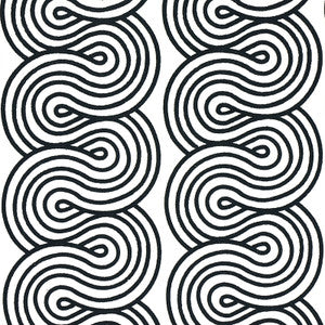 Schumacher Fabric Giraldi Embroidery Black 79341