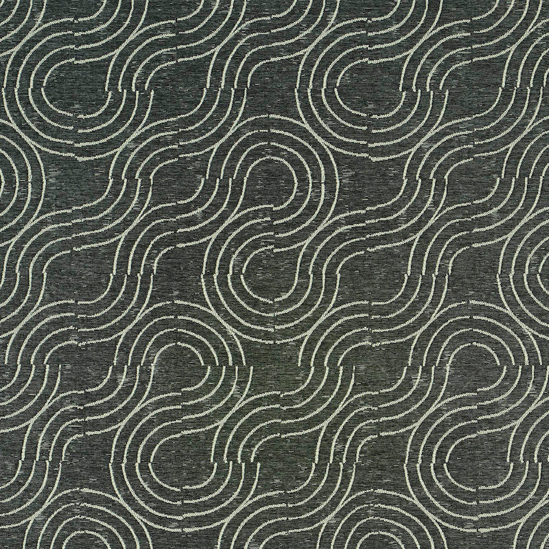 Alma Indoor/Outdoor Carbon 79400 by Schumacher Designer Fabric INDOOR/OUTDOOR PRINTS & WOVENS V POLYOLEFIN 100% UNITED STATES OF AMERICA WYZENBEEK 50,000 </p><p>Repeat: Horizontal: 14" (36CM) and Vertical: 23 3/4" (60CM) 53 - Swanky Fabrics -