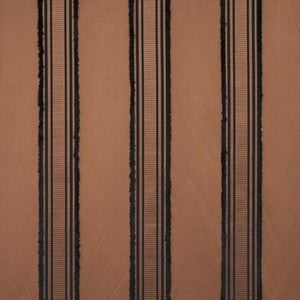 Schumacher Fabric Senza Satin Stripe Brown 79451