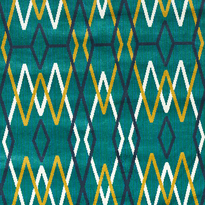 Kyoto Trellis Emerald 79531 by Schumacher Designer Fabric ESPALIER BY NEISHA CROSLAND VISCOUS 80% COTTON 10% BELGIUM </p><p>Repeat: Horizontal: 20" (51CM) and Vertical: 13 3/8" (34CM) 53.5 - Swanky Fabrics -