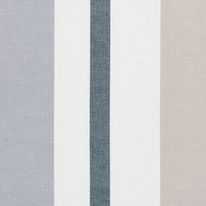 Schumacher Fabric Lolland Linen Stripe Grey & Sand 79660
