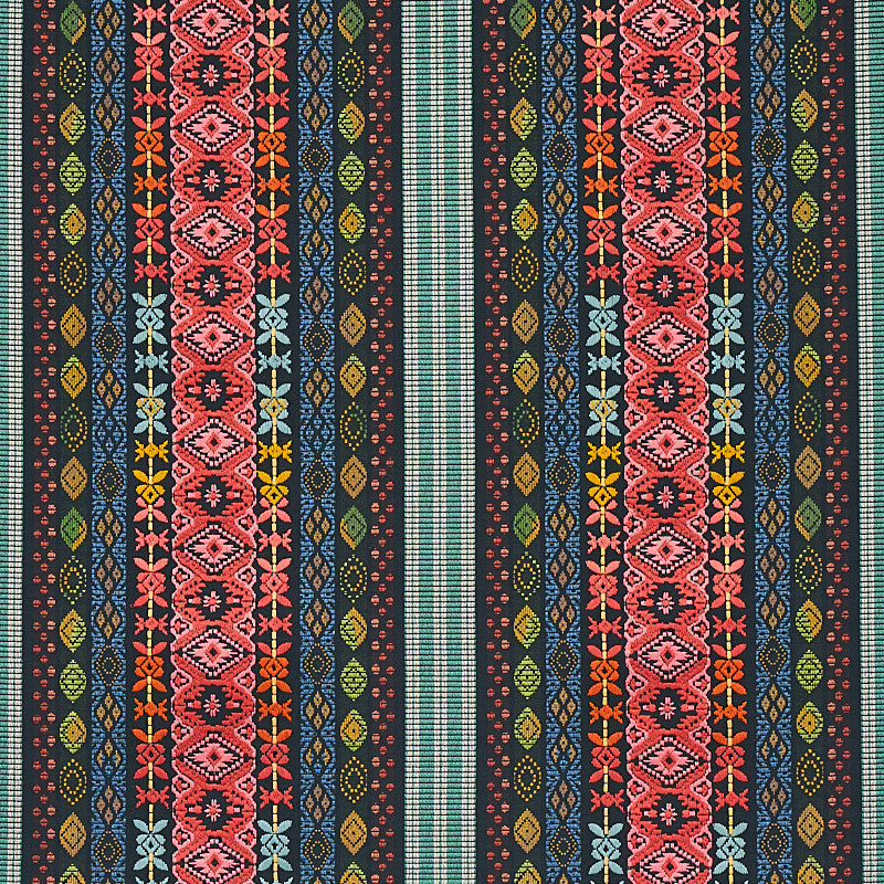 Cosima Embroidery Carbon Multi 79681 by Schumacher Designer Fabric BOHEMIA COTTON 80% POLYESTER 20% INDIA </p><p>Repeat: Horizontal: 15 1/6 (38CM) and Vertical: 13 1/5" (33CM) 54 - Swanky Fabrics -