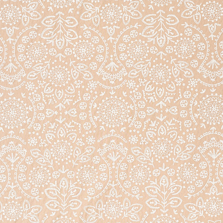 Tiana Embroidery Natural 79861 by Schumacher Fabric Schumacher Fabric Tiana Embroidery Natural 79861Fabric COTTON 100% INDIA </p><p>Repeat: H: HORZ. 12 4/5" (32CM) , V: VERT. 31 1/2" (80CM) 54 - Fabric Carolina -