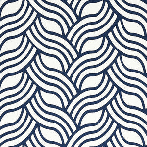 Schumacher Fabric Sangomar Applique Navy 79951