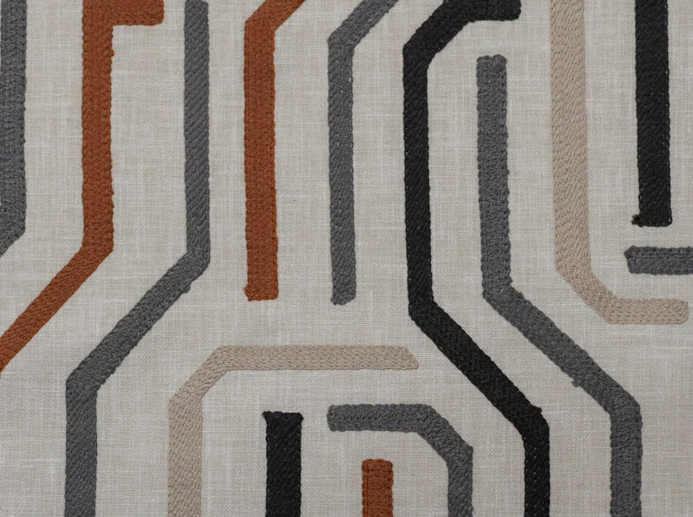 Roth & Tompkins Fabric Maize Black Clay