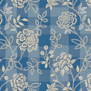 Brunschwig & Fils Fabric Kinevine Emb French Blue