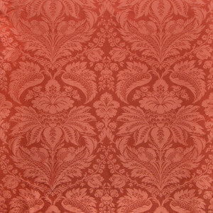 Brunschwig & Fils Fabric Damask Pierre Pepper Red