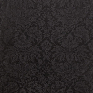 Brunschwig & Fils Fabric Damask Pierre Black
