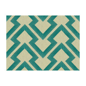 Brunschwig & Fils Fabric Lightning Bolt Turquoise