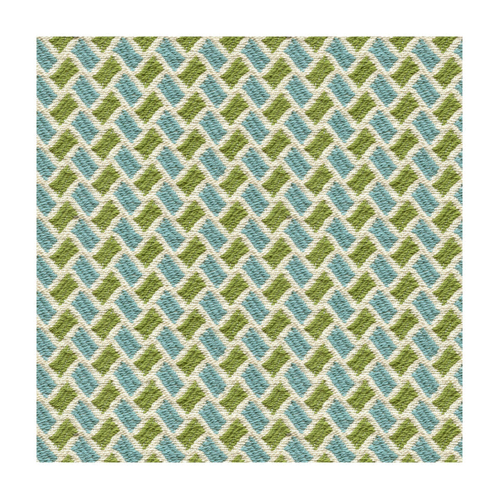 New Briquetage Aqua/Lime by Brunschwig & Fils Fabric Brunschwig & Fils Fabric New Briquetage Aqua/LimeFabric LES TROPIQUES COTTON - 100% United States </p><p>Repeat: H: 0.875, V: 0.688 51.75 - Fabric Carolina -