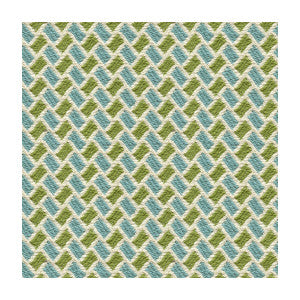 Brunschwig & Fils Fabric New Briquetage Aqua/Lime