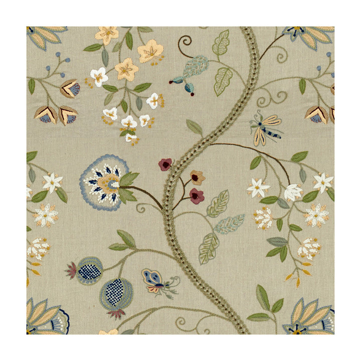 Claudia Aqua/Gray by Brunschwig & Fils Fabric Brunschwig & Fils Fabric Claudia Aqua/GrayFabric LES TROPIQUES LINEN - 65%;ACRYLIC - 30%;RAFFIA - 5% India </p><p>Repeat: H: 26.5, V: 30 48.5 - Fabric Carolina -