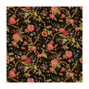 Brunschwig & Fils Fabric Arbre Fleuri Chocolat