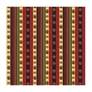 Brunschwig & Fils Fabric Rayure Moire Rouge