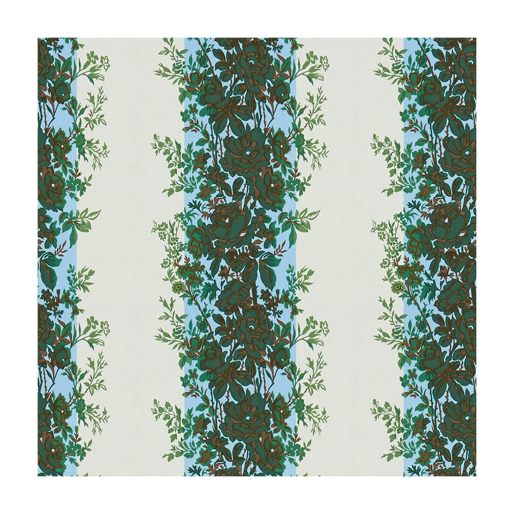 Rayure Fleurie Blue/Green by Brunschwig & Fils Fabric Brunschwig & Fils Fabric Rayure Fleurie Blue/GreenFabric MADELEINE CASTAING COTTON - 100% France </p><p>Repeat: H: 11.81, V: 13.78 47.24 - Fabric Carolina -