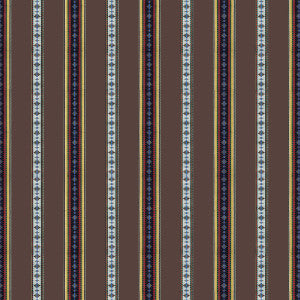 Brunschwig & Fils Fabric Rayure Broderie Brun