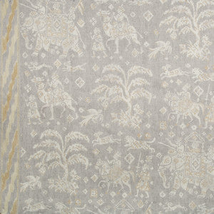 Brunschwig & Fils Fabric Aralam Print Flint/Rye