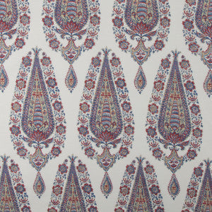 Brunschwig & Fils Fabric Komal Paisley Madder/Blue