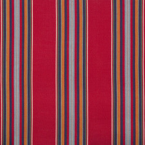 Brunschwig & Fils Fabric Verdon Stripe Red/Navy
