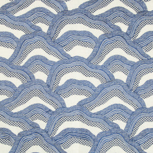 Brunschwig & Fils Fabric Les Rizieres Emb Royal/Navy