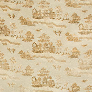 Brunschwig & Fils Fabric La Pagode Velvet Sand