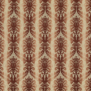 Brunschwig & Fils Fabric Poivre Damask Red