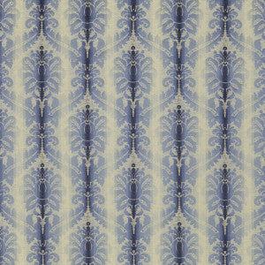 Brunschwig & Fils Fabric Poivre Damask Indigo/Sky