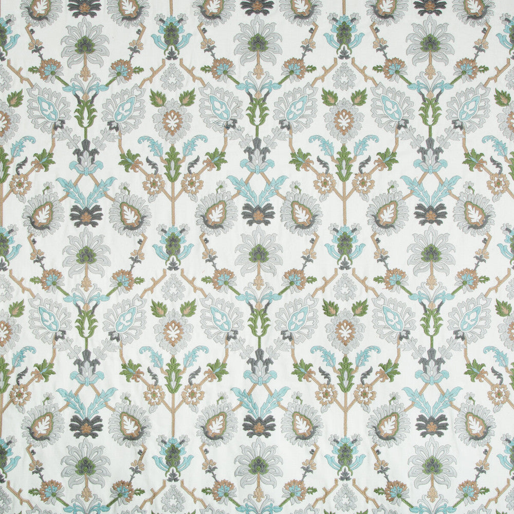 Solanum Emb Mist by Brunschwig & Fils Fabric Brunschwig & Fils Fabric Solanum Emb MistFabric BARET COTTON - 63%;POLYESTER - 37% India </p><p>Repeat: H: 12.48, V: 15.35 49.9 - Fabric Carolina -