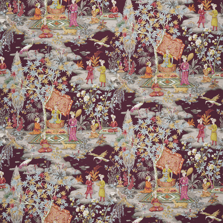 Lodi Garden Print Plum by Brunschwig & Fils Fabric Brunschwig & Fils Fabric Lodi Garden Print PlumFabric BARET COTTON - 100% France </p><p>Repeat: H: 26.792, V: 27.974 53.584 - Fabric Carolina -