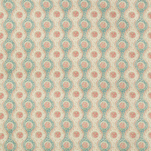 Brunschwig & Fils Fabric Nadari Print Teal/Rose