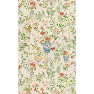 Brunschwig & Fils Fabric Jardin Fleuri Print Ivory