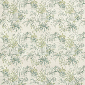 Brunschwig & Fils Fabric Tongli Print Lagoon
