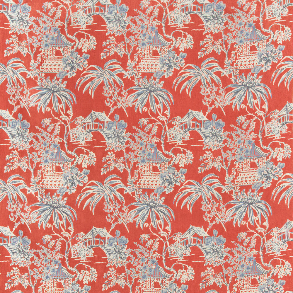 Tongli Print Red by Brunschwig & Fils Fabric Brunschwig & Fils Fabric Tongli Print RedFabric SUMMER PALACE LINEN - 100% United Kingdom </p><p>Repeat: H: 18, V: 22.36 54 - Fabric Carolina -