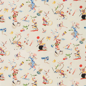 Brunschwig & Fils Fabric Cirque Chinois Print Red