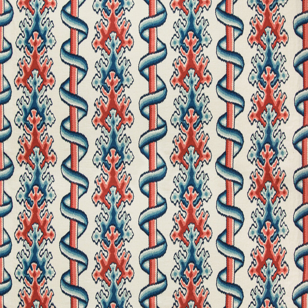 Montguyon Print Blue/Red by Brunschwig & Fils Fabric Brunschwig & Fils Fabric Montguyon Print Blue/RedFabric GRAND BAZAAR LINEN - 100% France </p><p>Repeat: H: 26.77, V: 12.99 53.54 - Fabric Carolina -