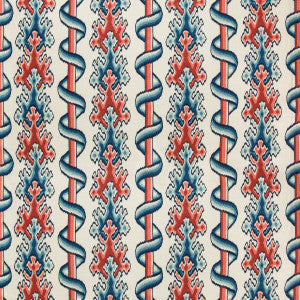 Brunschwig & Fils Fabric Montguyon Print Blue/Red