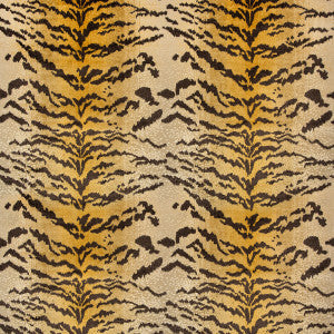 Brunschwig & Fils Fabric Le Tigre Velvet Cognac