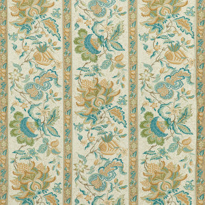 Brunschwig & Fils Fabric Montflours Print Aqua