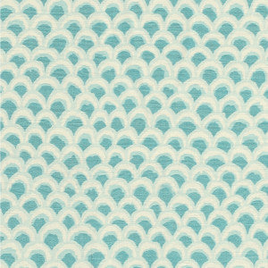 Brunschwig & Fils Fabric Pave Ii Print Aqua